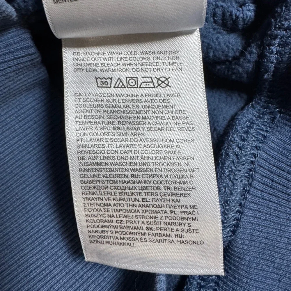 The North Face Mens Blue Half Dome Logo Pullover Hoodie Sweatshirt Small A7UNL